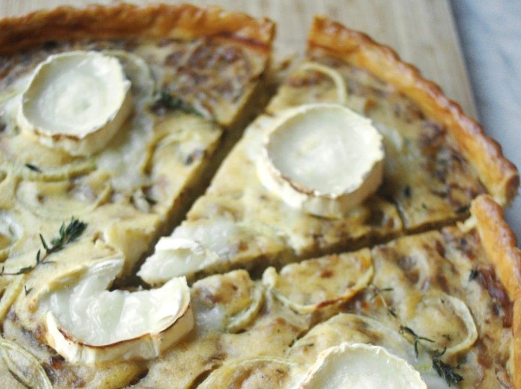French Recipe: Goat’s Cheese and Onion Tart